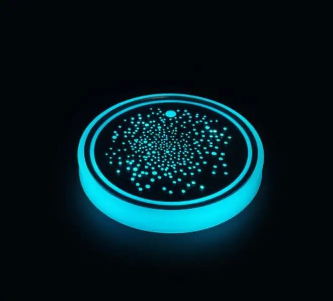 2PCS LED Car Cup Holder Lights Light up Car Coasters for Cup Holders 7 Color for Interior Atmospheres Decoration Enhanced Driving
