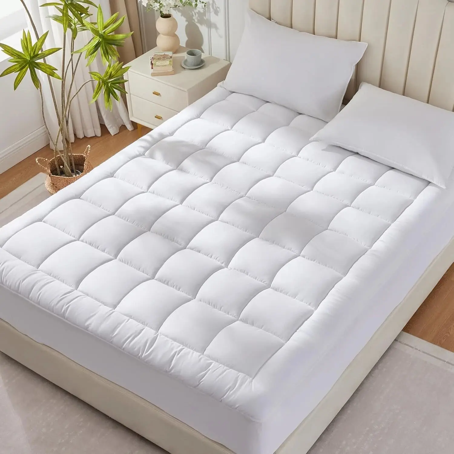 Cooling Mattress Topper Quilted 4 Inches Thick - Designed for Comfort and Support - Ideal for Sitting and Relaxation