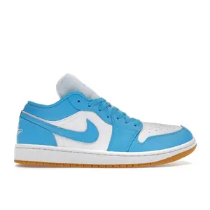 Jordan Women's 1 Low White Gum Light Brown Dark Powder Blue Basketball Shoes, from StockX