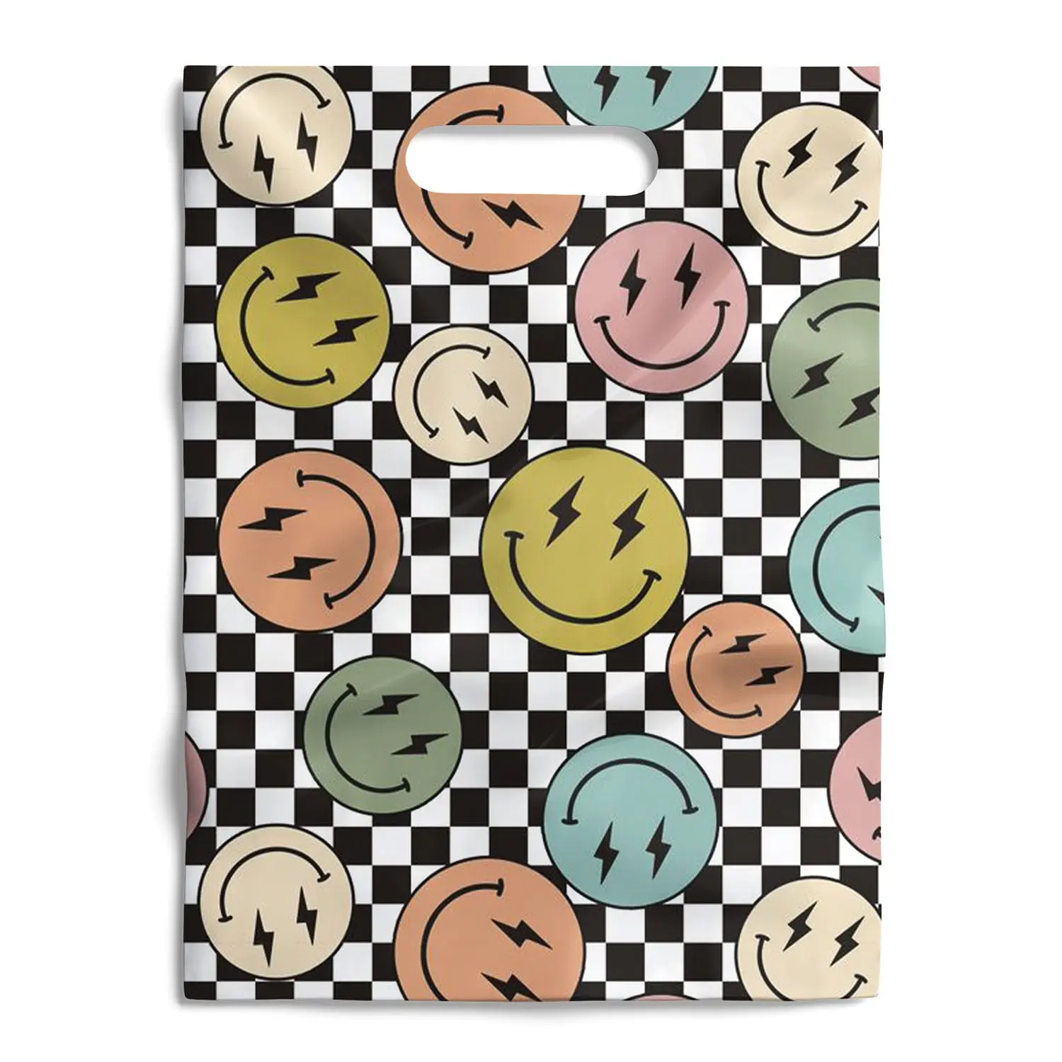 Smile Face Merchandise Bags 9x12 - 100 pack