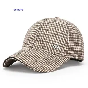 Spring/Summer casual houndstooth baseball cap, sun-shading baseball cap, stylish baseball cap suitable for all seasons, including autumn and winter.