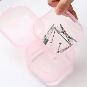 Double Layer Nail Drill Bit Storage Box, Nail Drill Bit Cleaning Box, Nail Art Tool Storage Box, Manicure & Pedicure Tool Organizer, Beauty Supplies Organizer