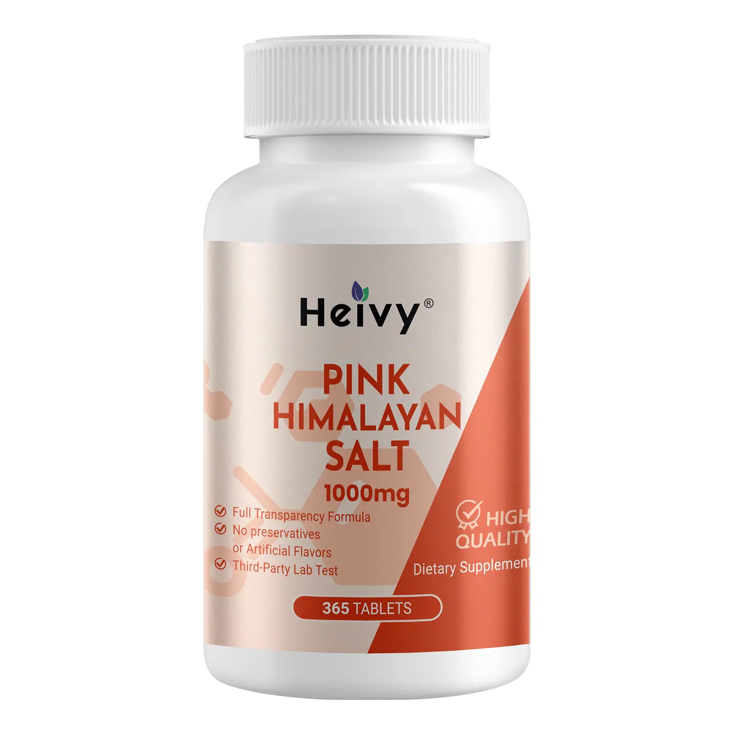 Pink Himalayan Salt Tablets – Hydration & Electrolytes | 1000mg | 365 Ct | Heivy