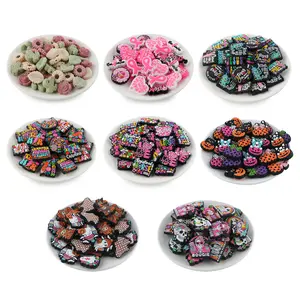 18Pcs Silicone Focal Beads for Pens, Jesus Teacher Medical Silk Ribbon Sunflower Mixed Focal Silicone Beads for Keychain Making