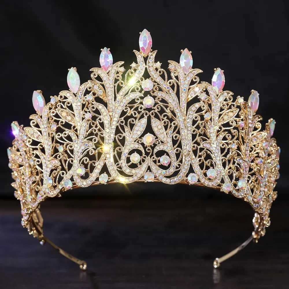 New Luxury Baroque Crystal Crown Bridal Tiaras and Crowns for Girls Prom Birthday Wedding Jewelry Party Head Accessories