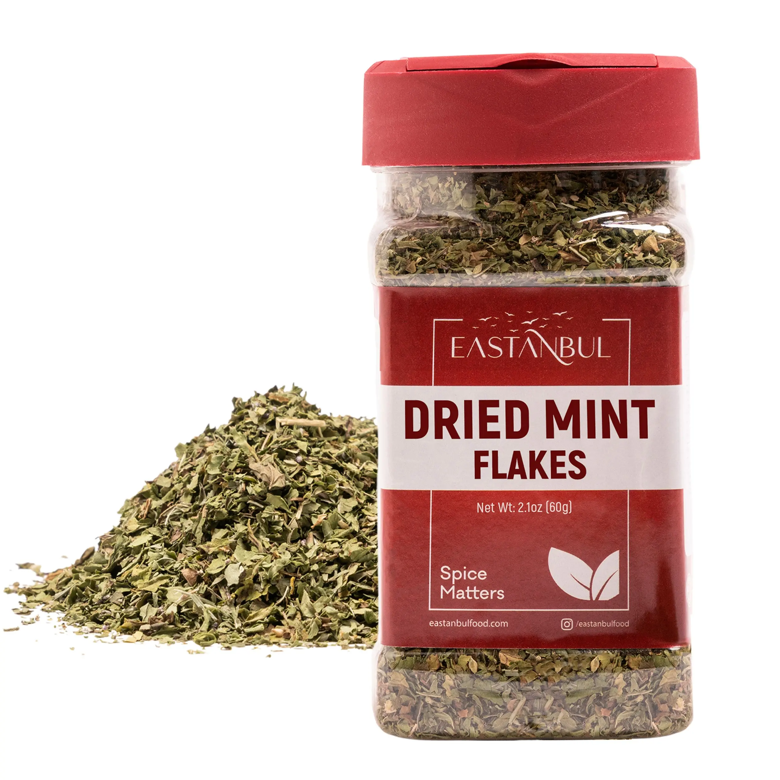 Eastanbul Dried Peppermint Leaves, 100% Natural Turkish Mint Tea & Culinary Herb, Non-GMO, 2.1 oz