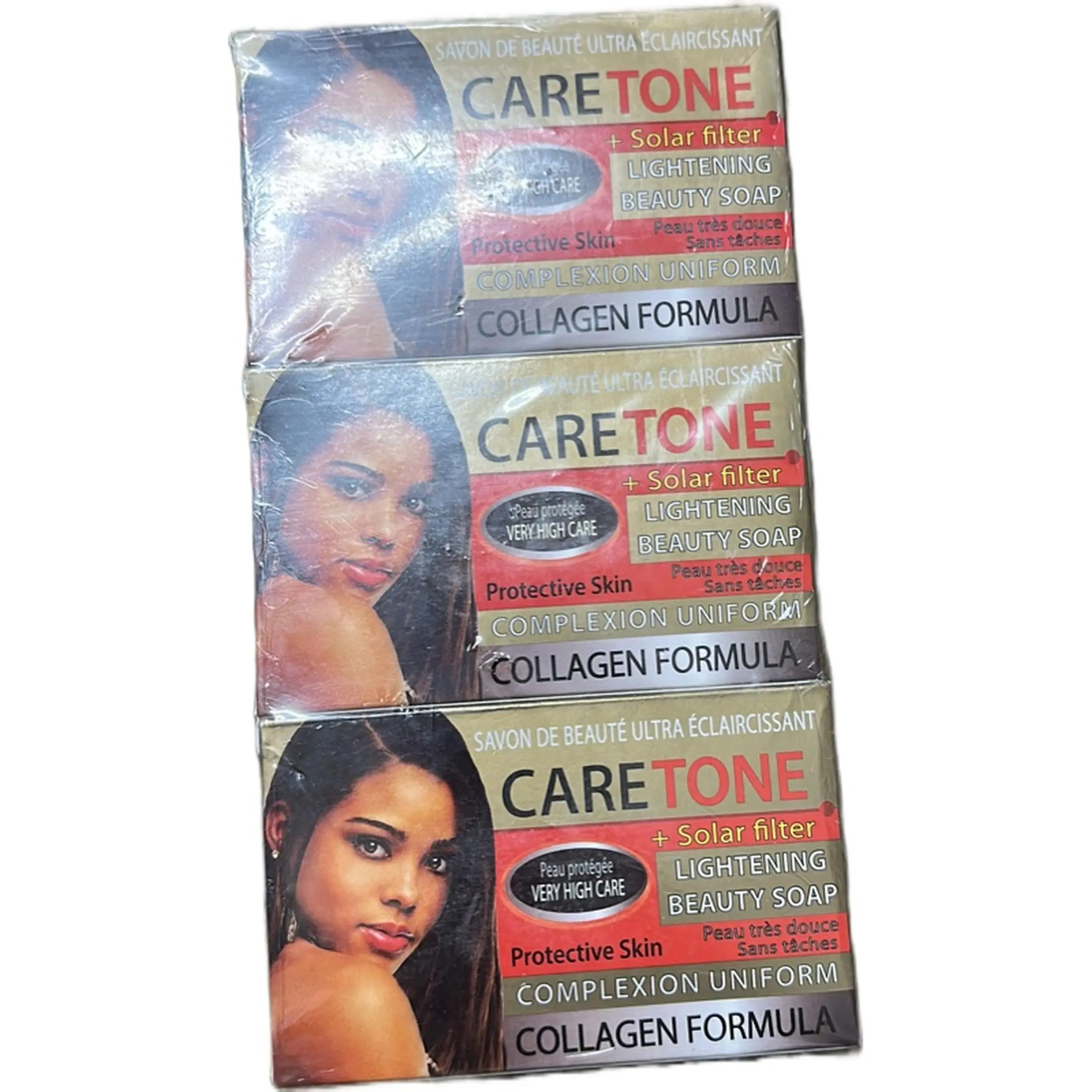 CareTone Solar Filter Lightening Beauty Soap with Collagen Formula for Protective Skin Complexion Uniform