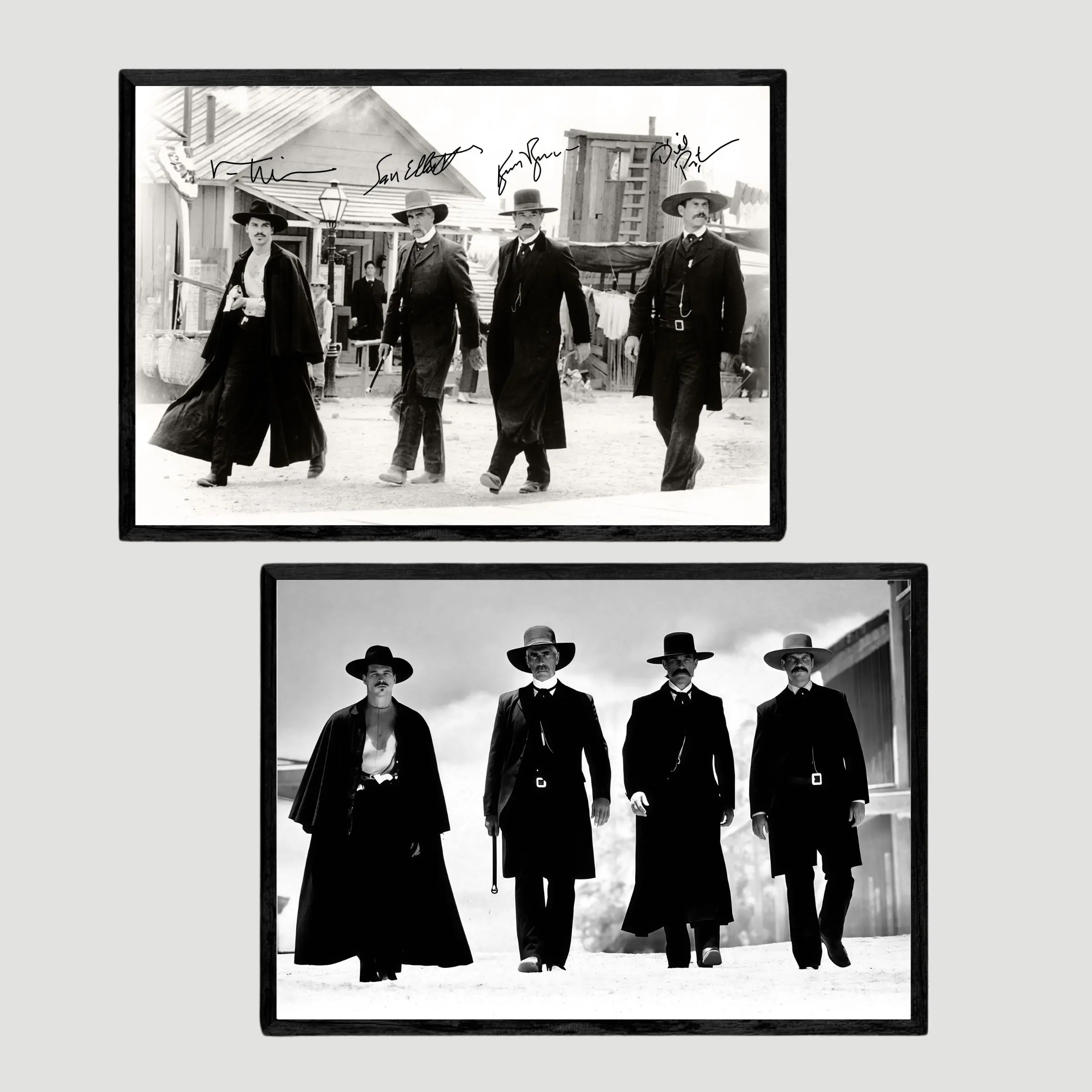 [NO FRAME] Vintage Tombstone Movie Poster, Wyatt Earp, Doc Holliday & Earp Brothers Walking Scene, Classic Western Wall Art, Aesthetic Print