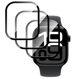 3-Piece Set High Definition Clear Transparent Heat Bent Screen Protector Compatible AppleWatch Series 10 42mm/46mm, SE 40mm/44mm Ultra 49mm Curved Soft Smartwatch Protective Film Accessories