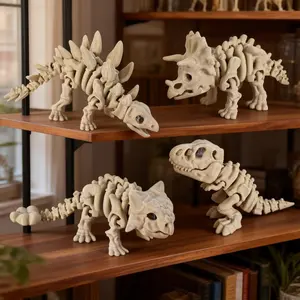Jurassic Dinosaur Skeleton Model, Dinosaur Bone Statue, Decorative Figurines, Perfect for Paleontology, Home and Office Desktop Decoration, Shelf Decor