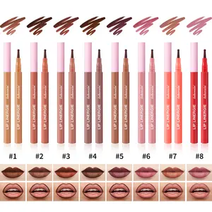 Lakerain Matte Gie, Long-lasting Lip Tint Lip Gloss, Waterproof & Smudge-Proof, Precision Lip Line Drawing, Natural Gradient Lips, Long-Lasting Non-Transfer, Lightweight & Comfortable, Lip Liner Makeup, 8 Shades for All Skin Tone