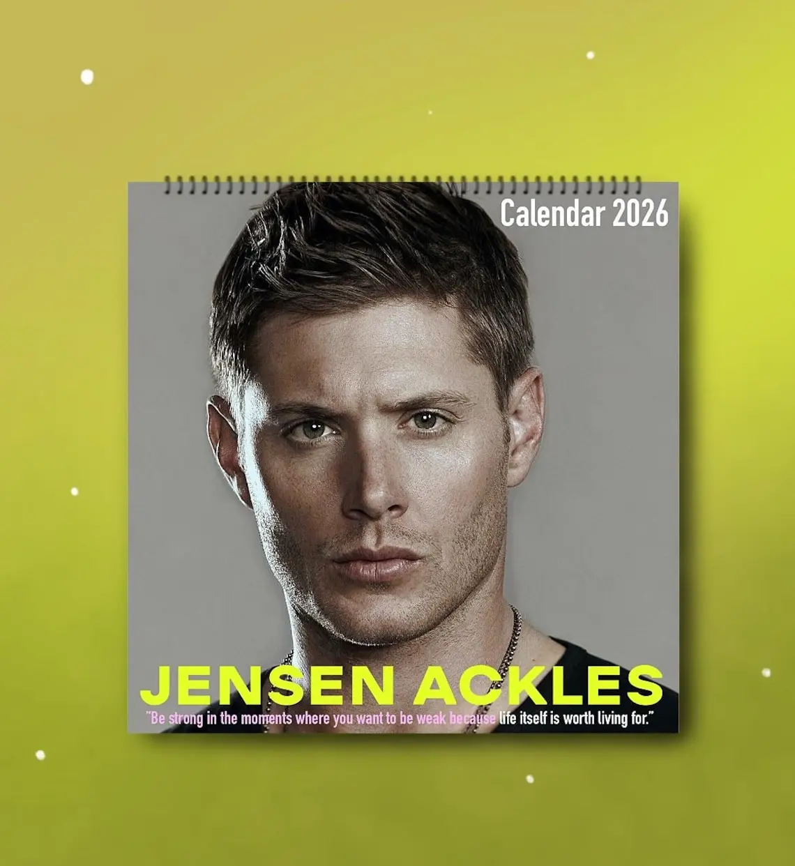 Jensen Ackles 2026 Wall Calendar , Dean Winchester 2026-2027 Wall Calendar