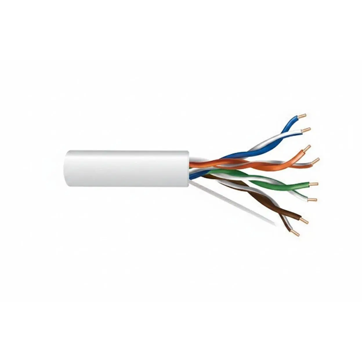 50781101 24/4-Pair Cat 5e Unshielded (U/UTP) Networking Cable, Riser, CMR, 1000' (304.8 m) Pull Box, White
