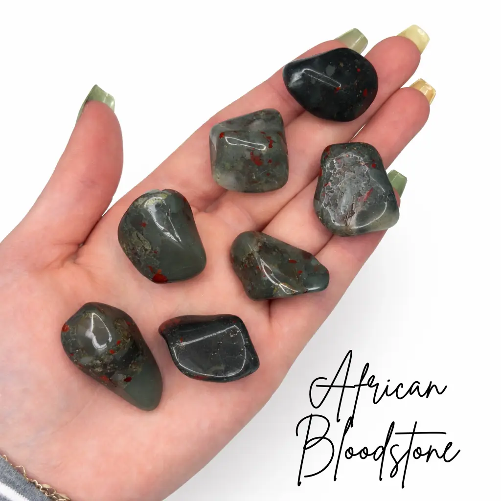 African Bloodstone Tumble, Tumbled Bloodstone, African Bloodstone, Polished Bloodstone