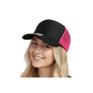 Black Neon Otto Trucker Hat Two Tone Cap Casual Outfits Cap