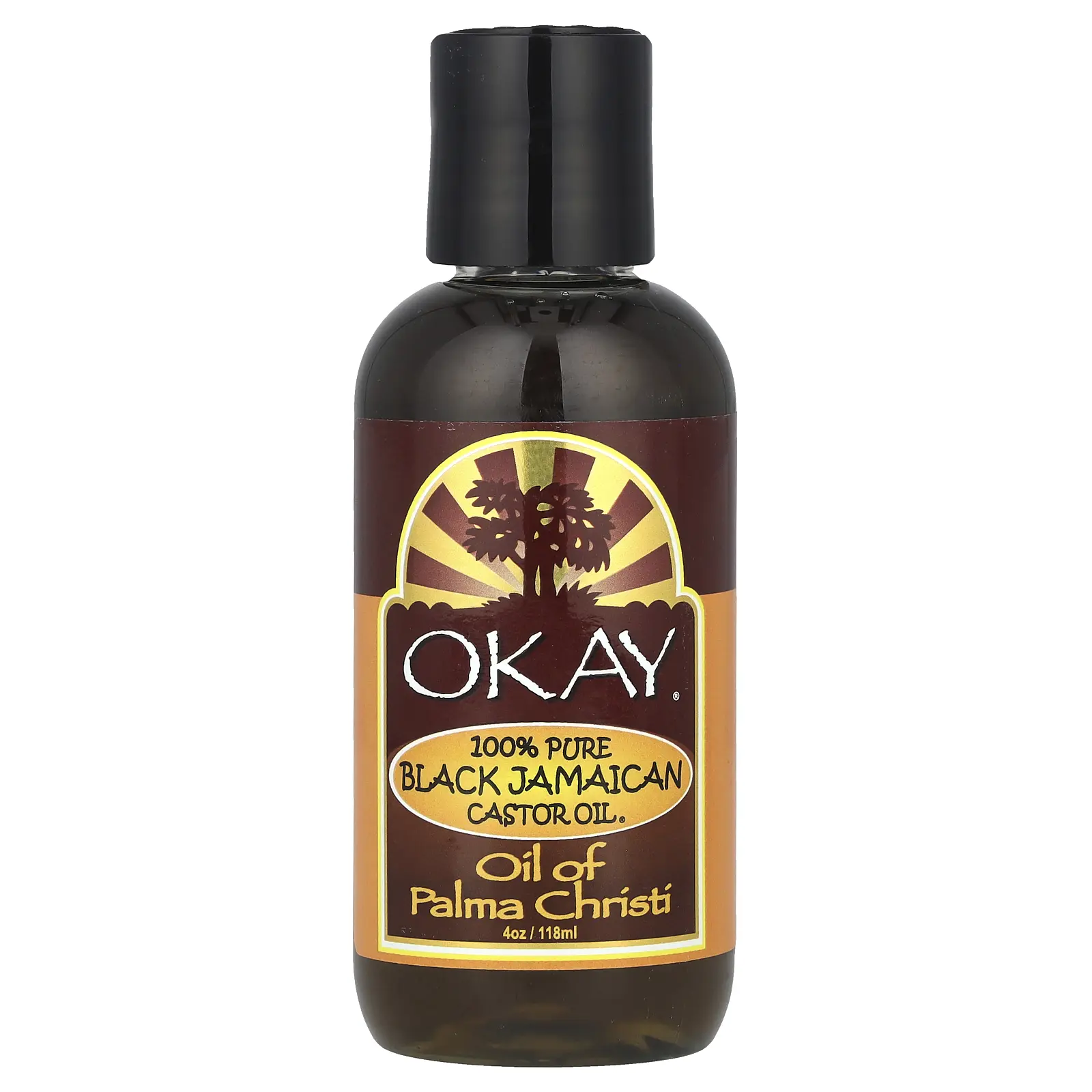 Okay Pure Naturals 100% Pure Black Jamaican Castor Oil®, 4 oz (118 ml)