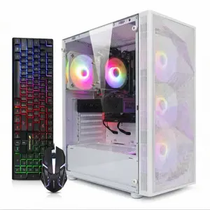 STGAubron Gaming Tower PC - Intel Core i7 (Up to 3.9 GHz), Radeon RX 580 Graphics, 16GB RAM, 512GB SSD, WiFi, Bluetooth 5.0, 6 RGB Fans, Windows 11 Home 64-bit