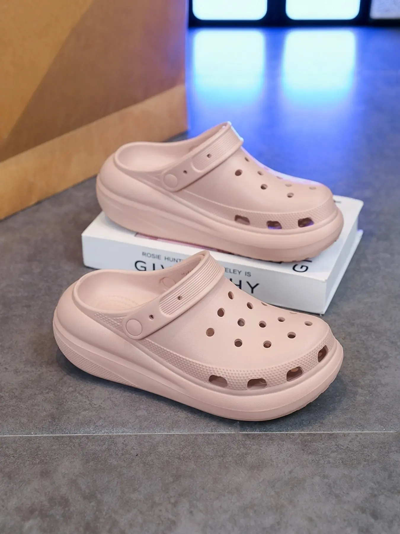 Women's Summer Eva Sandals, Thick Sole Slip-On Design, Anti-Slip Soft Bottom, Height-Boosting Footwear, Ideal for Outdoor Wear, Solid Color Slippers, Non Slip Slippers, Height Increasing Slippers, Affordable Sandals
