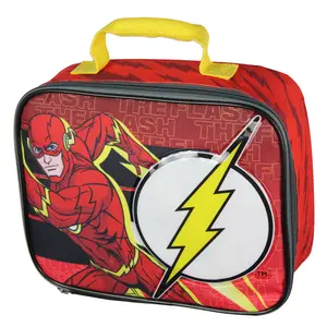 DC Comics The Flash Character Lightning Bolt Logo Insulated Lunch Box Tote 12"