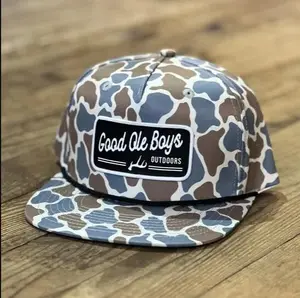 Good Ole Boys Antler Patch Blue Camo Rope Hat | Retro Outdoors Snapback | Hunting & Fishing Style Cap for Men & Son | Adjustable, Lightweight & Trending 2026 | Great Gift for Him