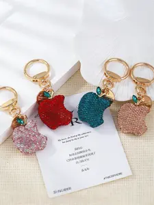 Cute Apple Keychain, Simple Casual Style, Perfect for Women and Children, Bag Charm, Car Key Holder, Phone Chain, Holiday Gift