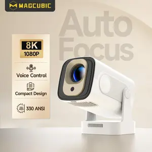 [US warehouse] Magcubic HY310 Auto Focus Projector 330ANSI 8K Videosource Supported Native 1080P BT5.4 Android 14 WIFI6 60Hz Reflash Allwinner H726 180° Flexible Rotating Built-in Speaker Portable Home Cinema 130" Screen Lightweight Summervibes
