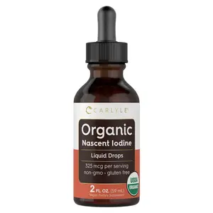 Carlyle Organic Nascent Iodine Liquid Drops | 2 fl oz | Vegan Supplement | Non-GMO, Gluten Free