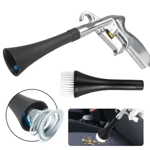 Tornado Cleaning Gun Dry Cleaning Gun High Pressure Blower Gun Car Wash Gun 0.4Mpa-10Mpa Air Blow Gun Portable with Nozzle & Brush,Works with Air Compressor, Dust Blowing, Car Interior Detailing Cleaning Tools