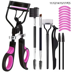 ✨ Premium Eye Makeup Tool Set｜Includes Eyelash Curler, Foldable Dual-Head Brush (Eyebrow & Lash Comb), Trimming Scissors & Eyelash Curler Pads – Various Combination Options Available – Must-Have Beauty Tools Makeup Set Kit