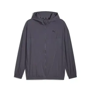 PUMA Mens Always On Woven Jacket Athletic Outerwear Casual Full Zip Moisture Wicking - Grey