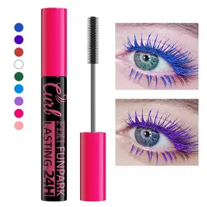 Waterproof Color Mascara, 1 Count Long-lasting Highly Pigmented Eyelashes Mascara, Eyelashes Lengthening Volumizing Fluffy Lashes Mascara, Professional Eye Makeup Products