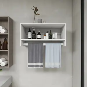 B2 Bathroom Shelves Modular Closet System  Wood Closet Organizer for Walk-In Closets