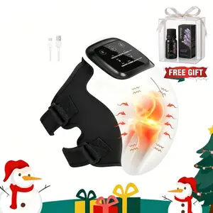 Knee Heating Pad, Knee Massager, Wireless Knee Massager with Vibration Function, Adjustable Temperature Knee Massager with Clear LED Display, Comfortable Experience, Anxiety Relief Gadget