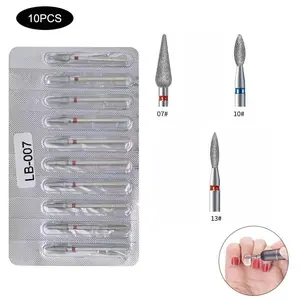 10pcs/set Nail Drill Bits Set, Fine & Medium Grits Nail File Heads with Effective Performance and Durability, Durable Performance for Cuticle Care and Polish Removal, Manicure Pedicure Tools for Home Salon Use