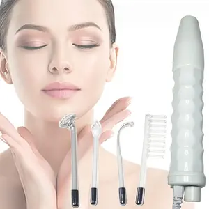 US standard plug, 4-in-1 facial care device high-frequency facial stick, handheld high-frequency facial care beauty device, suitable for women's facial, head, neck care massagers, Halloween gifts, Christmas gifts
