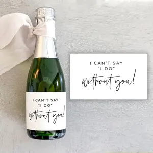 Modern Label Set for Mini Champagne Bottles, Creative Gift Box Suggestion, Bridesmaid Proposal Stickers, Book Lover Decals, Laptop Stickers, Personalized Labels