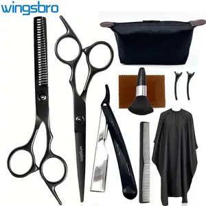 Hair Styling Tool Set, 1 Set Professional Hair Cutting Kit, Haircut Kits, Hair Cutting Accessories for Home & Salon Use, Salon Equipment, Hair Styling Tools for Men & Women, Haircutting Tools, Stainless