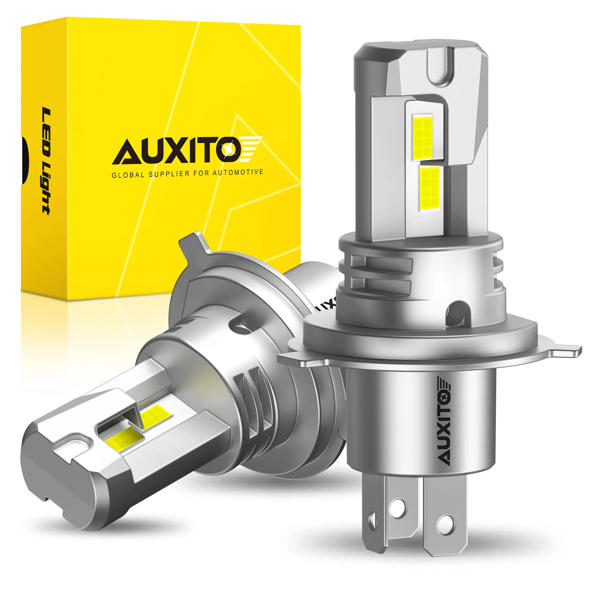 AUXITO 2007-2014 Honda CR-V H4/9003 High & Low Beam LED Headlight Bulbs, 6500K Cool White /3000K Amber Yellow Super Bright, 40000LM,Plug N Play, Long Lifespan, No Flicker,Pack of 2