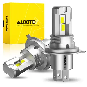 AUXITO H4 9003 LED Headlight Set, High Low Beam Bulbs 6500K Cool White /3000K Amber Yellow Super Bright, 40000LM,Plug N Play, Long Lifespan, No Flicker,Pack of 2