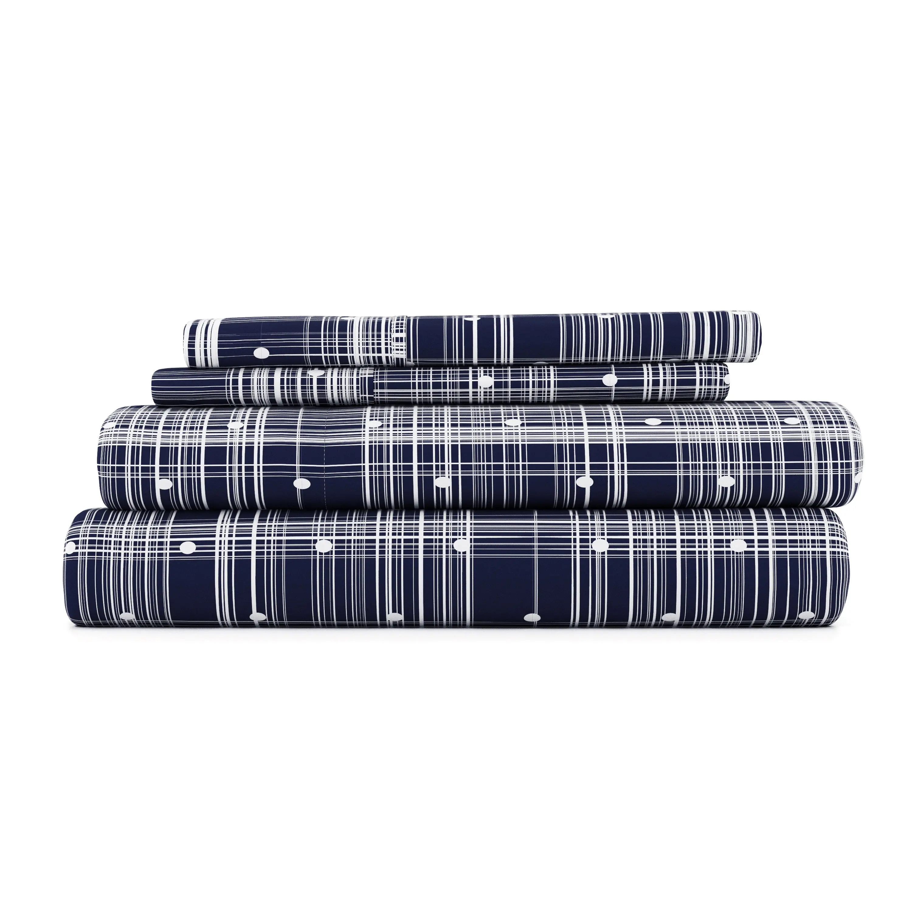 Polkadot Pattern 4-Piece Sheet Set