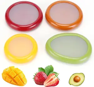 4Pcs Onion Storage Avocado Saver Holder, Lemons Garlic Tomato Peper Storage Containers Reusable