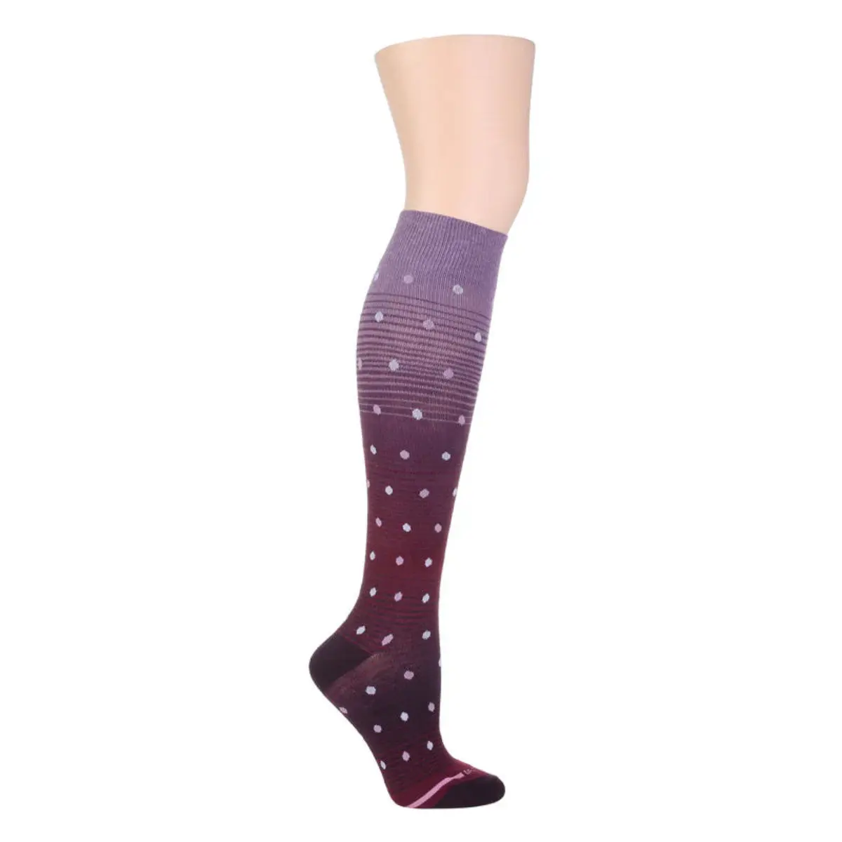 Women's Ombre Dot Knee High Compression Socks, 8-15 mmHg Acrylic Blend for Everyday Wear, Ideal for Women Who Sit or Stand Long Periods