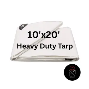 10x20 Heavy Duty Tarp Ideal for Canopy Tent Replacement Covering Wood Boats Belongings etc Durable Waterproof