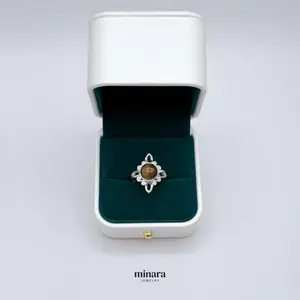 MINARA 950 Silver ANILLO NUDO OJO DE TIGRE