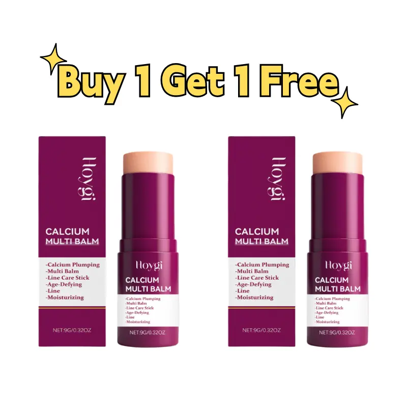 HOYGI 2-Pack Calcium Intense Volume Balm - Multi-Correction Firming & Anti-Wrinkle Hydrating Moisturizer, HydroBoost Base, Lightweight Crepe Stick, Lifts Sagging, Smooths Lines, Glowy Finish, for Face, All Skin Types, Anti-Aging