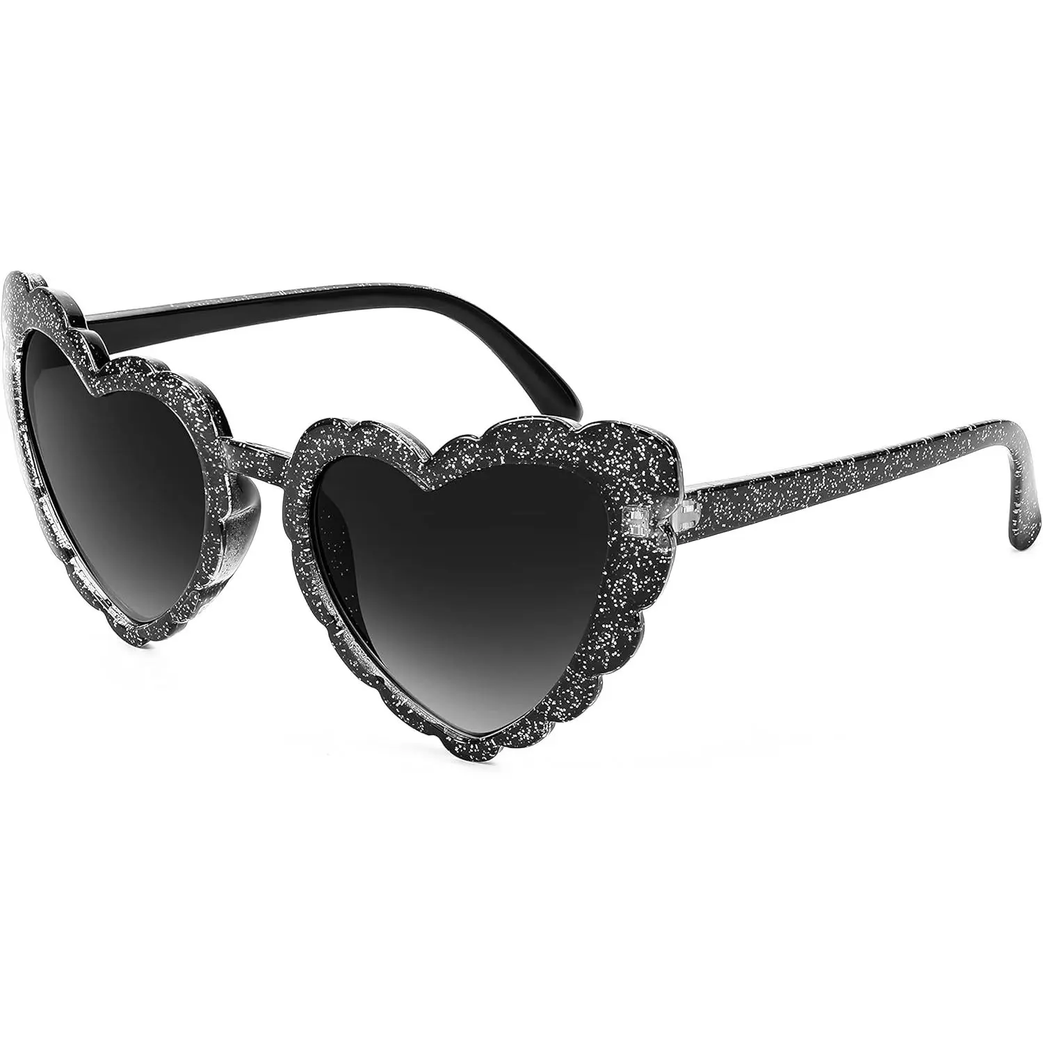 EyeconicFinds Women's Love Heart Shaped Sunglasses - Fashion Eyewear, Trendy Styling, Funky, Cool, Retro Cat Eye Mod Statement Frame Glasses B2336, Trendy Styling Sunglasses