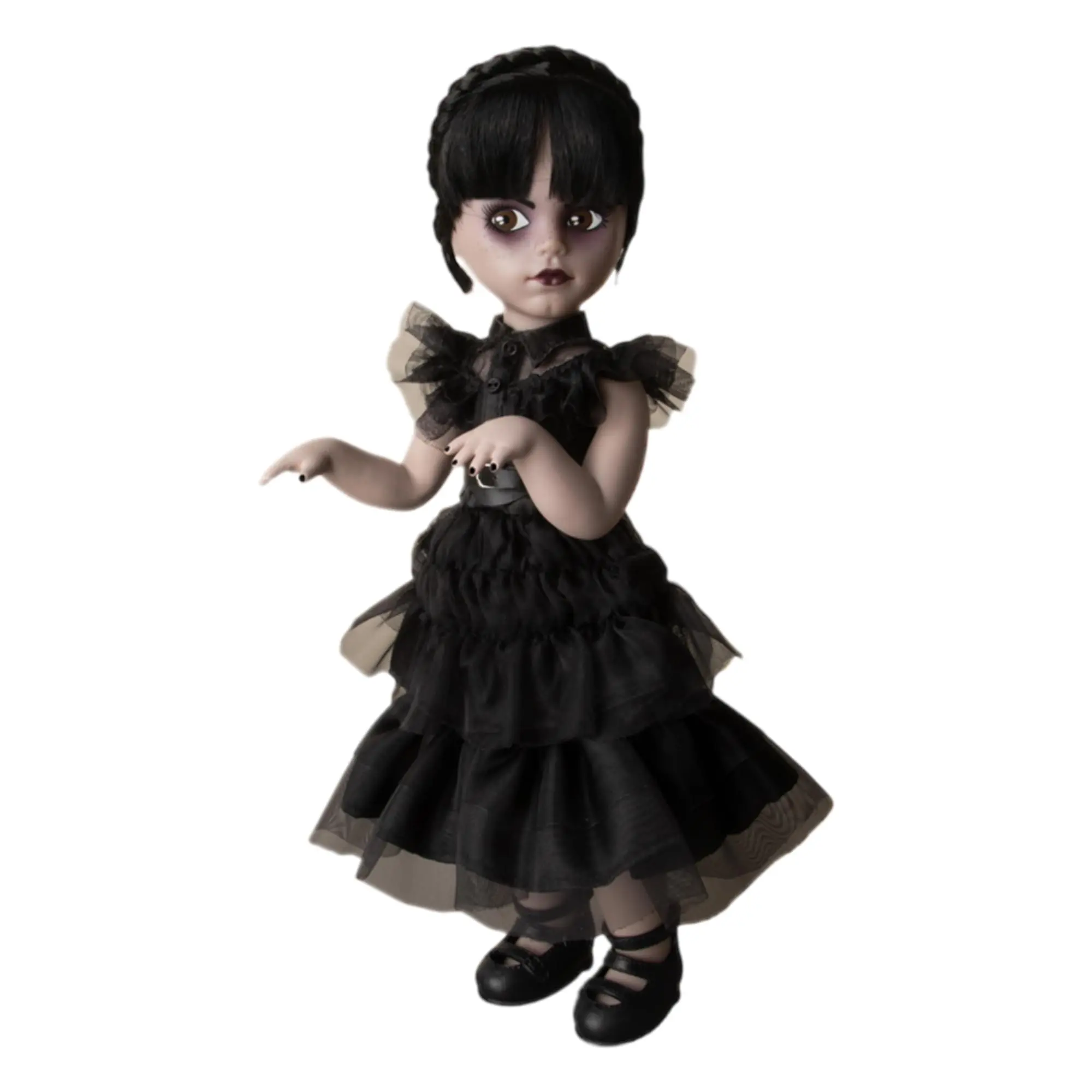 Dancing Wednesday Goth Plastic Statue - Wednesday Living Dead Dolls Collectible with Ruffles, Display-Worthy Figurine, Collectibles, Gothic