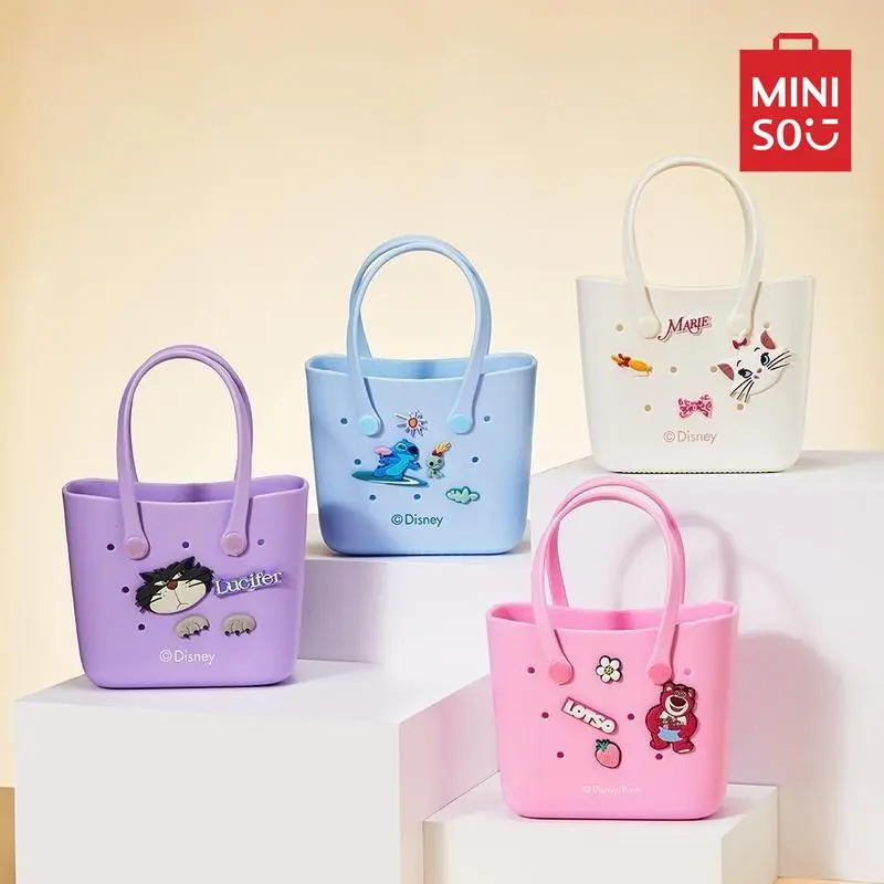[Crochet Bag with Accessories] Disney Mini Lunch Bag for Women & Girls | Durable Crocs-Inspired Tote | Small Size with Handle | Cute Bento Bag for School, Work,, Back To School