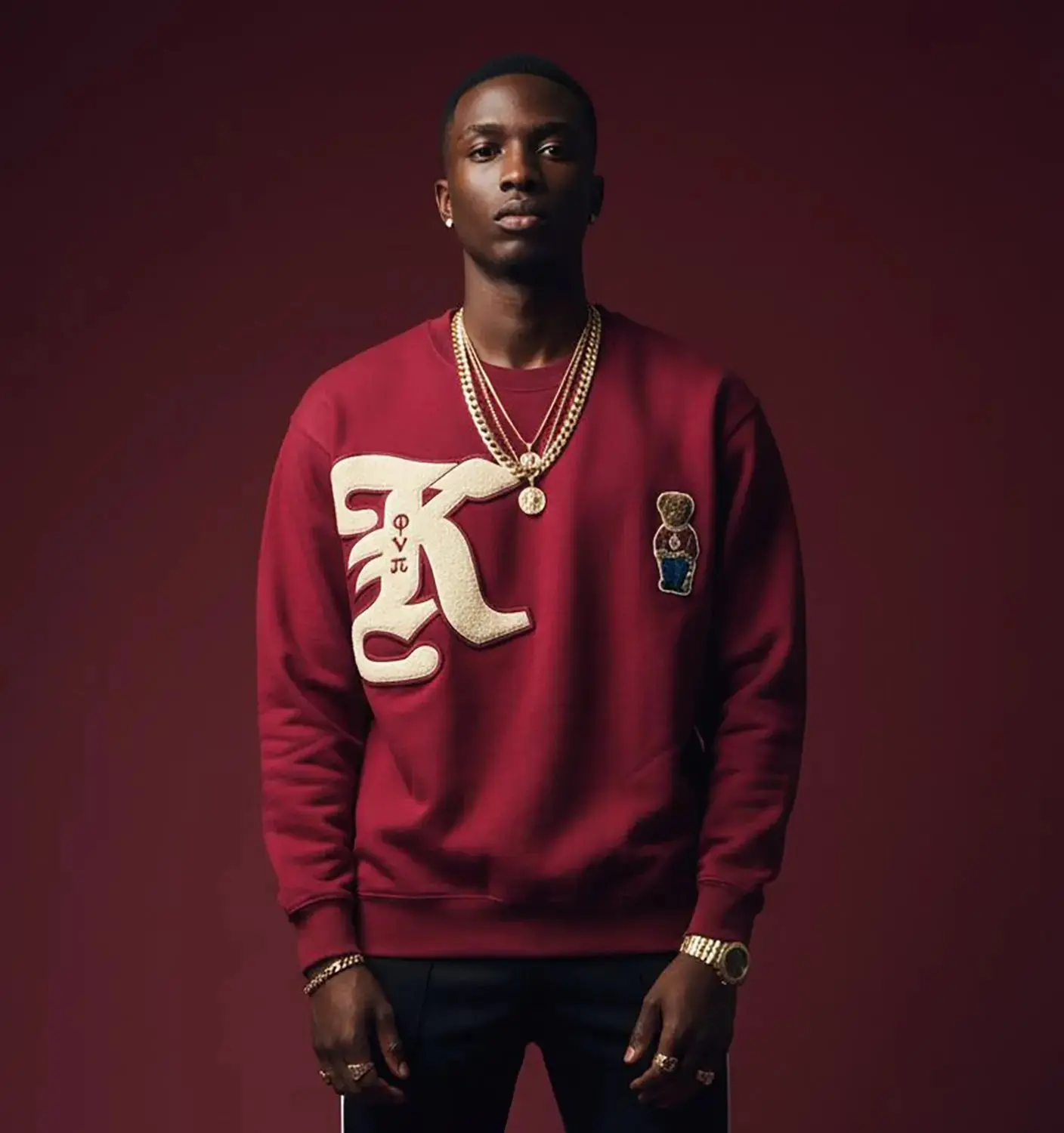 Kappa Alpha Psi Chenille Nupe K Bear Sweatshirt | House of Greek