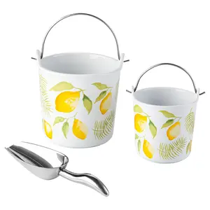 Temp-tations Seasonal 1.5-qt & 20-oz Stoneware Buckets w/Scoop Temp-tations Seasonal 1.5-qt & 20-oz Stoneware Buckets w/Scoop